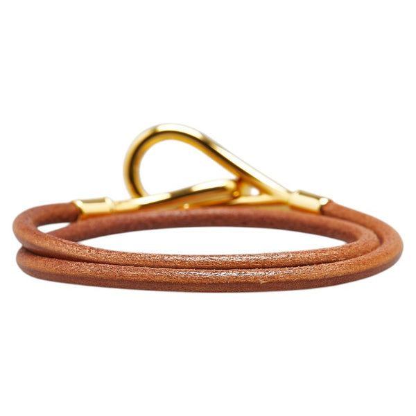 エルメス ジャンボブレス ブレスレット ブラウン ゴールド レザー メッキ レディース HERMES 【中古】