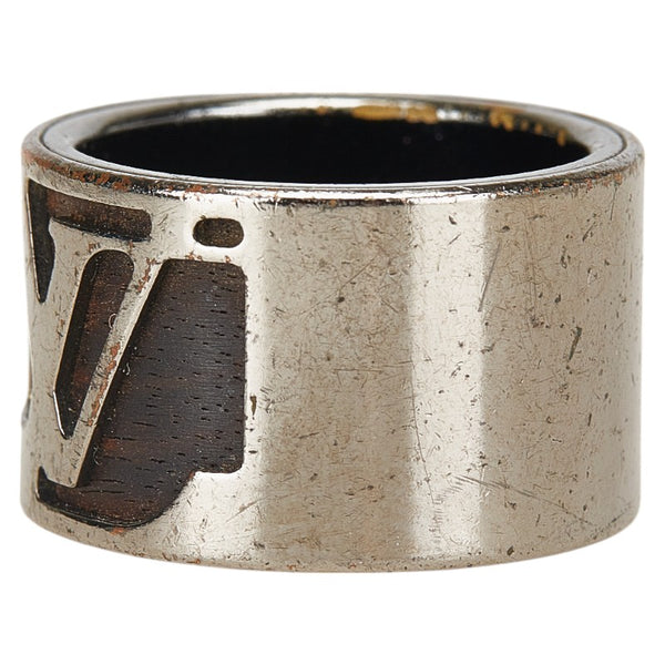 ルイ ヴィトン バーグ ケープタウン リング 指輪 #M M66196 シルバー ブラウン メタル ウッド メンズ LOUIS VUITTON 【中古】