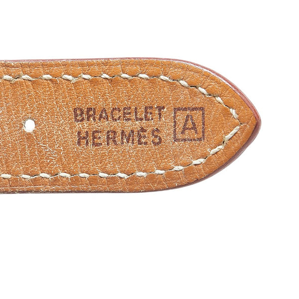 エルメス Hウォッチ 腕時計 HH1.501 クオーツ ゴールド文字盤 メッキ レザー レディース HERMES 【中古】