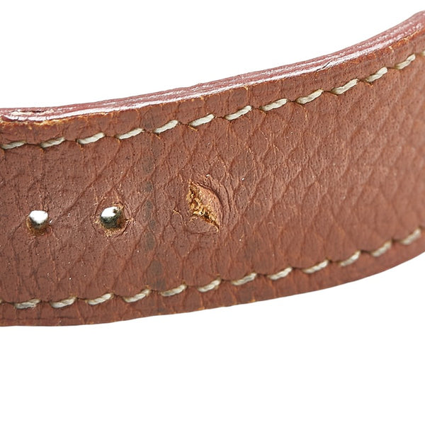 エルメス Hウォッチ 腕時計 HH1.501 クオーツ ゴールド文字盤 メッキ レザー レディース HERMES 【中古】