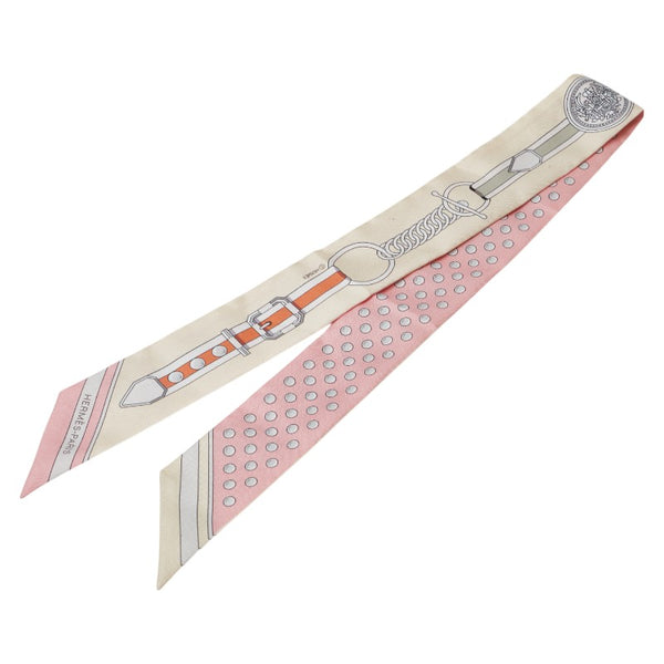 エルメス ツイリー GRAND TRALALA スカーフ ベージュ ピンク マルチカラー シルク レディース HERMES 【中古】