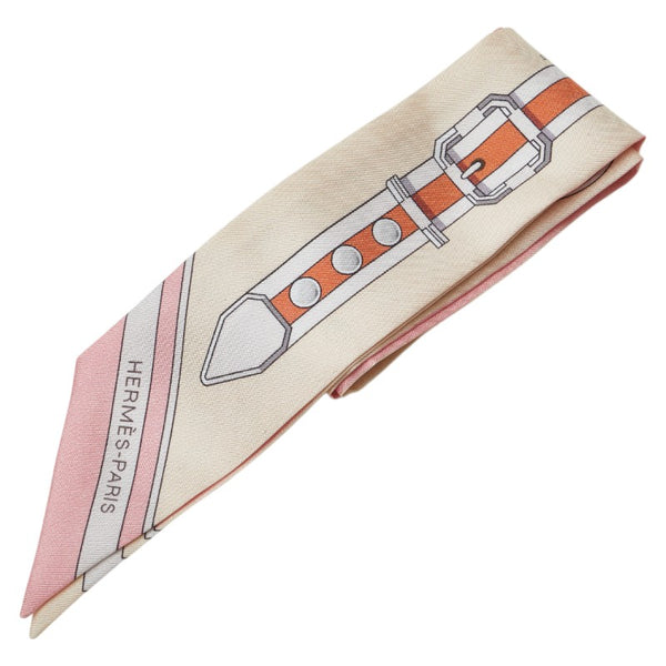 エルメス ツイリー GRAND TRALALA スカーフ ベージュ ピンク マルチカラー シルク レディース HERMES 【中古】