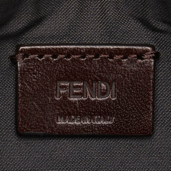 フェンディ Fロゴ ポーチ クラッチバッグ レッド レザー レディース FENDI 【中古】