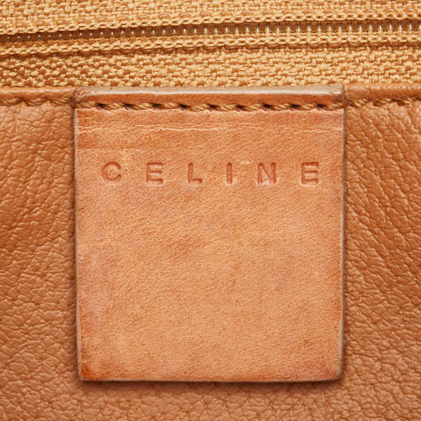 セリーヌ マカダム ショルダーバッグ ブラウン PVC レザー レディース CELINE 【中古】