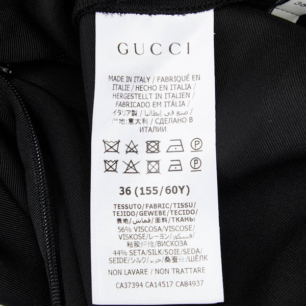 グッチ ロングスカート サイズ：36 ブラック レーヨン シルク レディース GUCCI 【中古】
