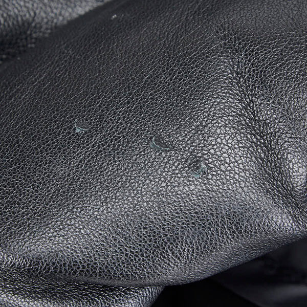 モンクレール TISSU MATERIAL OBERSLOFF TESSUTO ダウンジャケット サイズ:2 ブラック レザー ダウン メンズ MONCLER 【中古】
