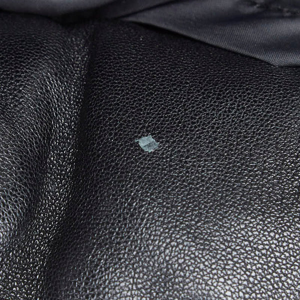 モンクレール TISSU MATERIAL OBERSLOFF TESSUTO ダウンジャケット サイズ:2 ブラック レザー ダウン メンズ MONCLER 【中古】
