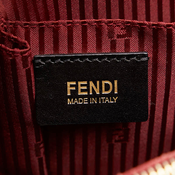 フェンディ トロワジュール ハンドバッグ ショルダーバッグ２WAY 8BH250 レッド レザー レディース FENDI 【中古】