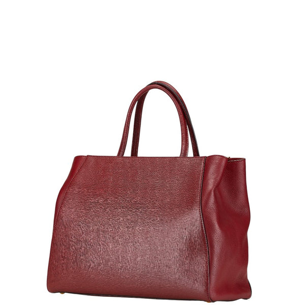 フェンディ トロワジュール ハンドバッグ ショルダーバッグ２WAY 8BH250 レッド レザー レディース FENDI 【中古】