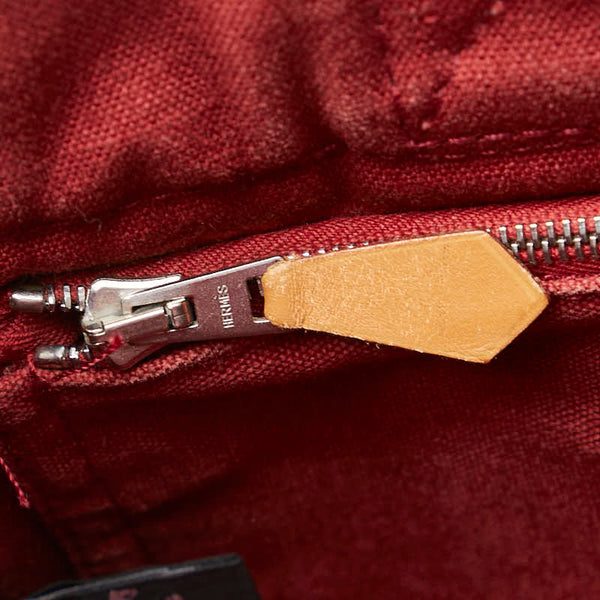 エルメス フールトゥPM トートバッグ ハンドバッグ レッド キャンバス レディース HERMES 【中古】
