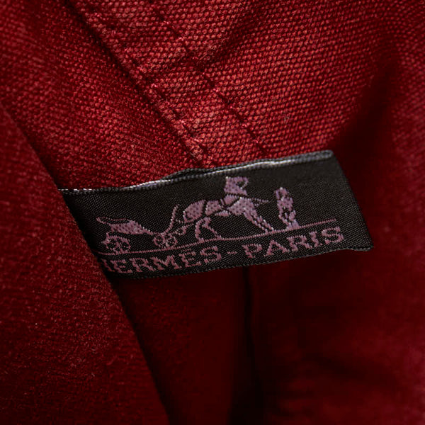 エルメス フールトゥPM トートバッグ ハンドバッグ レッド キャンバス レディース HERMES 【中古】