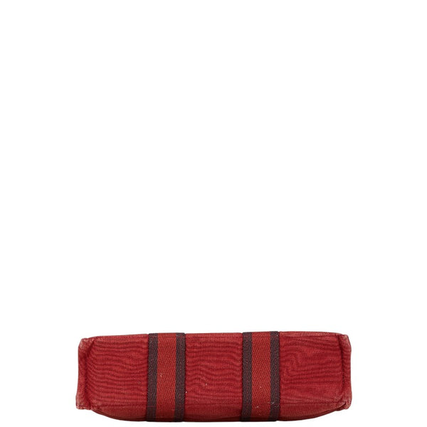 エルメス フールトゥPM トートバッグ ハンドバッグ レッド キャンバス レディース HERMES 【中古】