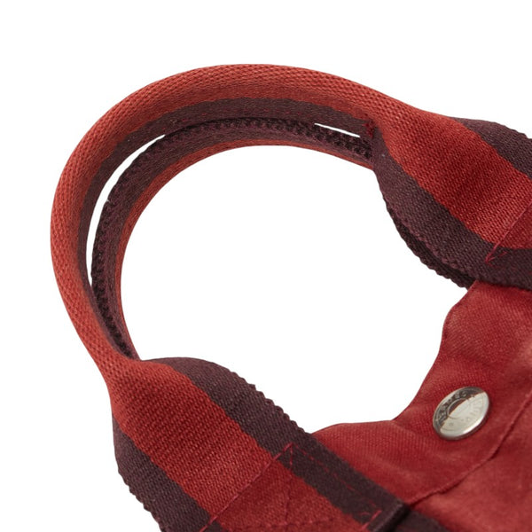 エルメス フールトゥPM トートバッグ ハンドバッグ レッド キャンバス レディース HERMES 【中古】