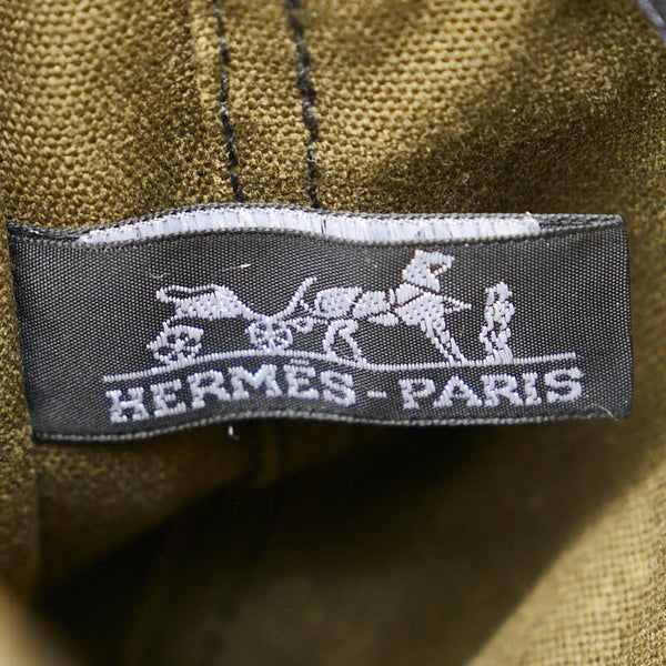 エルメス フールトゥ トートPM ハンドバッグ トートバッグ ブラック カーキ キャンバス レディース HERMES 【中古】