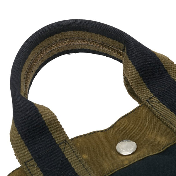 エルメス フールトゥ トートPM ハンドバッグ トートバッグ ブラック カーキ キャンバス レディース HERMES 【中古】