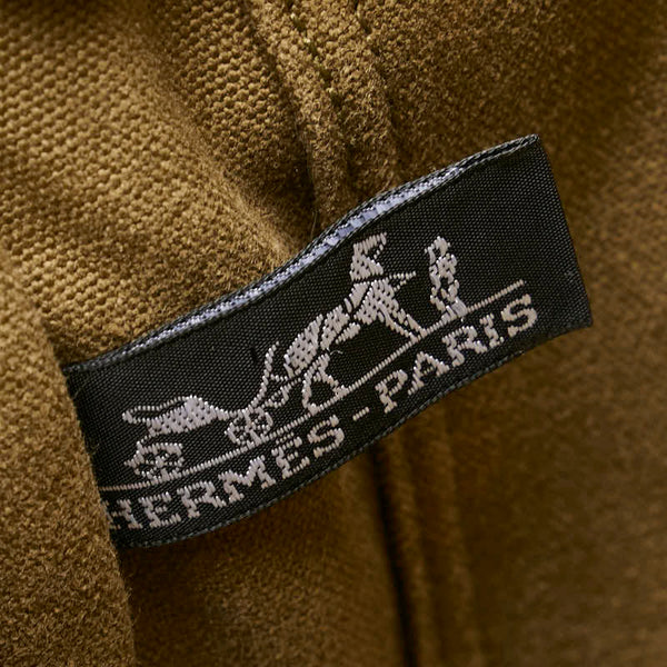 エルメス フールトゥ トートMM トートバッグ カーキ ネイビー キャンバス レディース HERMES 【中古】