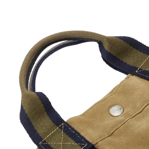 エルメス フールトゥ トートMM トートバッグ カーキ ネイビー キャンバス レディース HERMES 【中古】