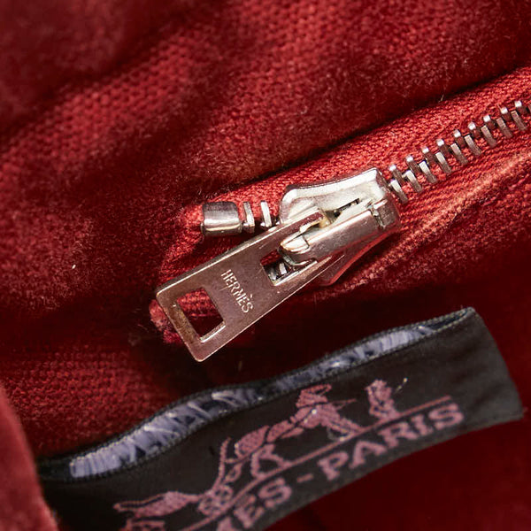 エルメス フールトゥ トートPM ハンドバッグ トートバッグ レッド ワインレッド キャンバス レディース HERMES 【中古】