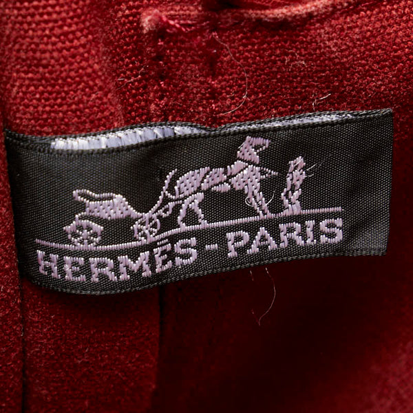 エルメス フールトゥ トートPM ハンドバッグ トートバッグ レッド ワインレッド キャンバス レディース HERMES 【中古】