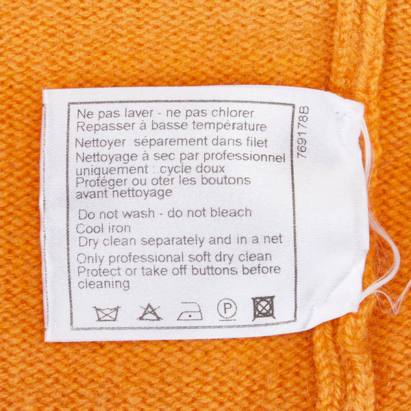 シャネル ココマーク カーディガン サイズ:38 オレンジ ピンク カシミヤ レディース CHANEL 【中古】