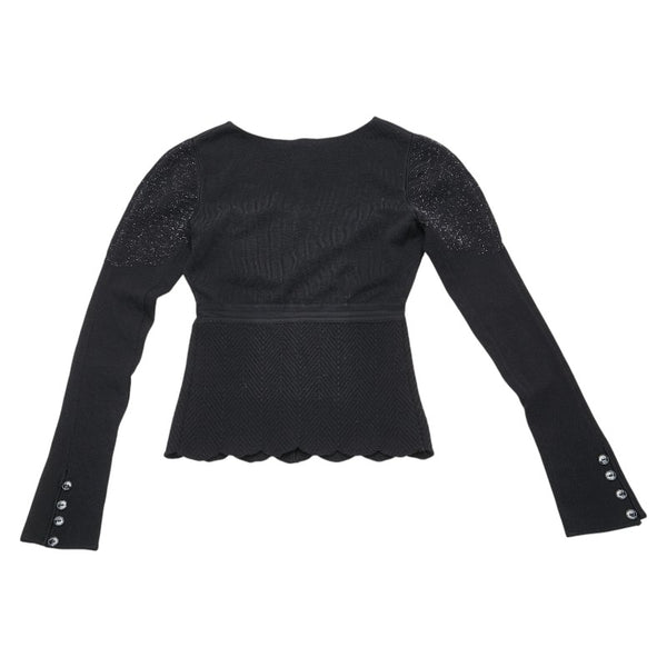 シャネル ニット サイズ：34 ブラック ウール レーヨン レディース CHANEL 【中古】