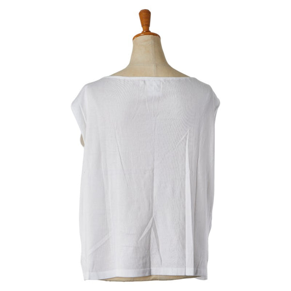 シャネル ココマーク ニット ノースリーブ サイズ：38 ホワイト コットン レディース CHANEL 【中古】