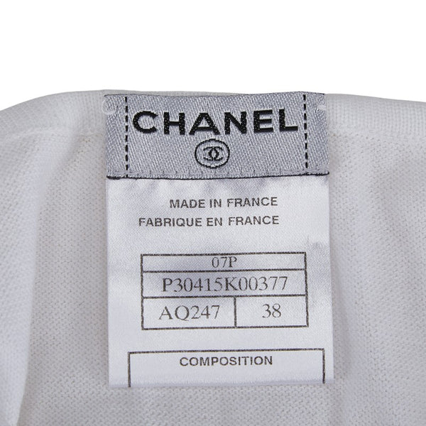 シャネル ココマーク ニット ノースリーブ サイズ：38 ホワイト コットン レディース CHANEL 【中古】