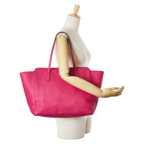 グッチ スウィング トートバッグ ショルダーバッグ 354397 ピンク レザー レディース GUCCI 【中古】