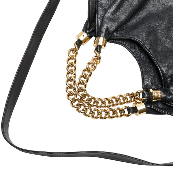 シャネル ココマーク ハンドバッグ ショルダーバッグ 2WAY ブラック ゴールド ラムスキン レディース CHANEL 【中古】