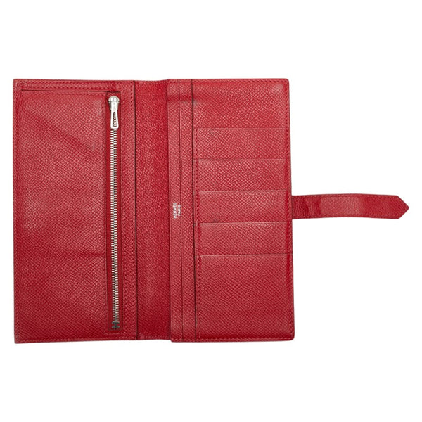 エルメス ベアンスフレ 長財布 ルージュアッシュ ヴォーエプソン レディース HERMES 【中古】
