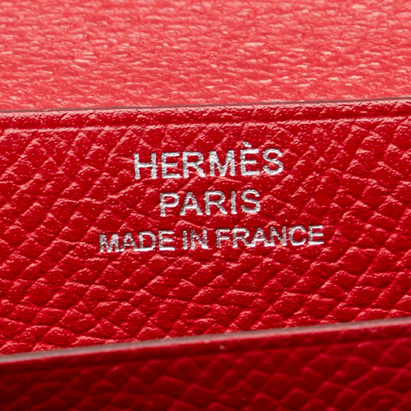 エルメス ベアンスフレ 長財布 ルージュアッシュ ヴォーエプソン レディース HERMES 【中古】