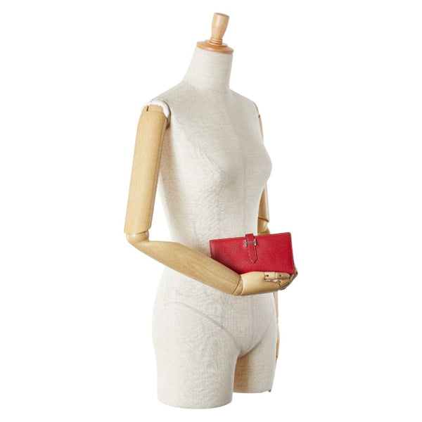 エルメス ベアンスフレ 長財布 ルージュアッシュ ヴォーエプソン レディース HERMES 【中古】