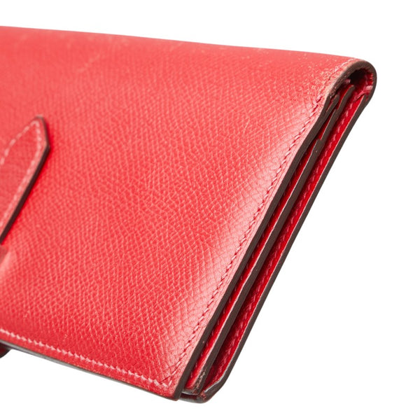 エルメス ベアンスフレ 長財布 ルージュアッシュ ヴォーエプソン レディース HERMES 【中古】