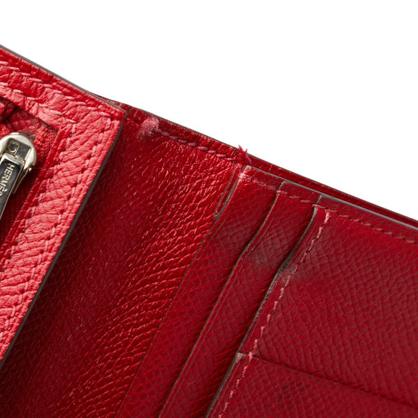エルメス ベアンスフレ 長財布 ルージュアッシュ ヴォーエプソン レディース HERMES 【中古】
