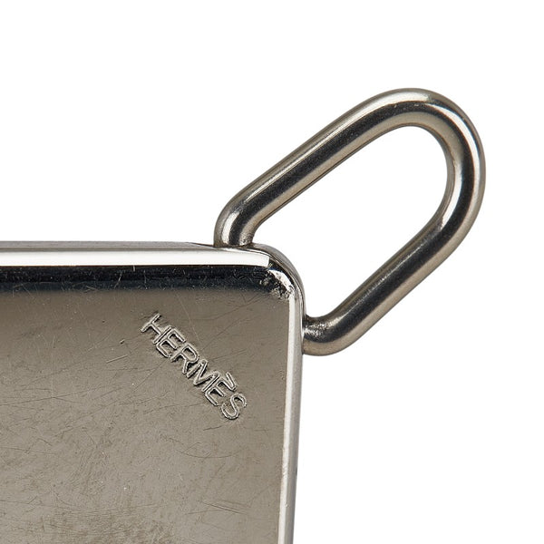 エルメス AMOUR アムール プレート ペア ペンダントトップ シルバー メタル レディース HERMES 【中古】