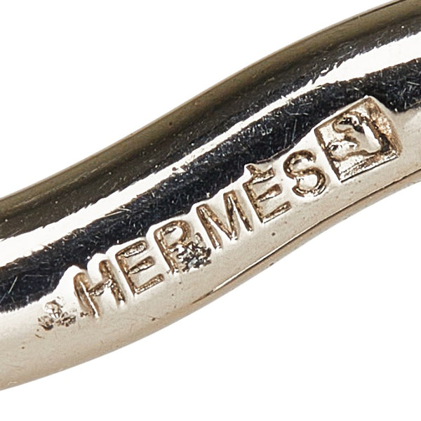 エルメス ジャンボブレス ブレスレット ブラウン シルバー レザー メタル レディース HERMES 【中古】