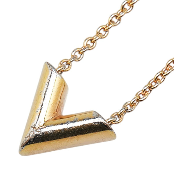 ルイ ヴィトン エッセンシャルV ネックレス M80137 ゴールド メッキ レディース LOUIS VUITTON 【中古】