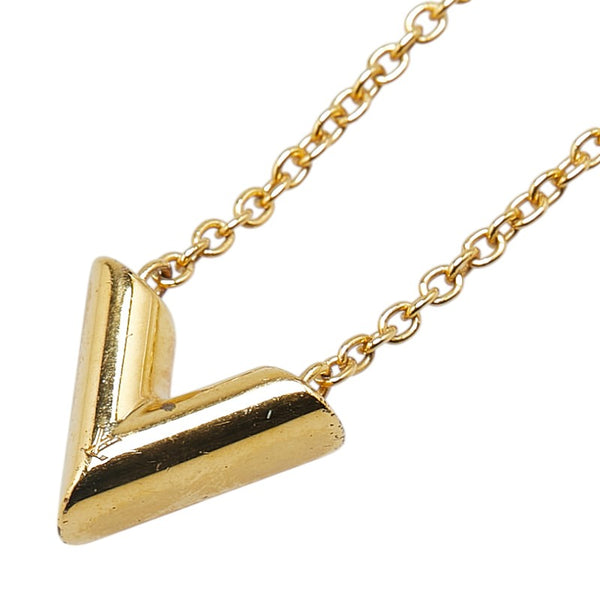 ルイ ヴィトン エッセンシャルV ネックレス M61083 ゴールド メッキ レディース LOUIS VUITTON 【中古】