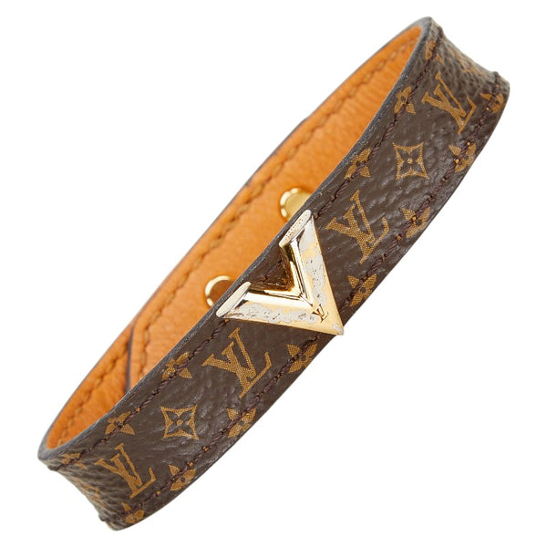 ルイ ヴィトン エセンシャルV ブラスレ ブレスレット サイズ：19 M6042G ブラウン ゴールド PVC メッキ レディース LOUIS VUITTON 【中古】