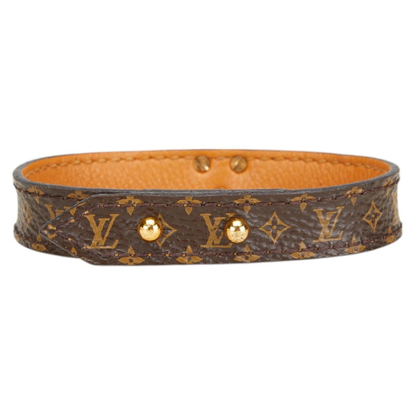 ルイ ヴィトン エセンシャルV ブラスレ ブレスレット サイズ：19 M6042G ブラウン ゴールド PVC メッキ レディース LOUIS VUITTON 【中古】