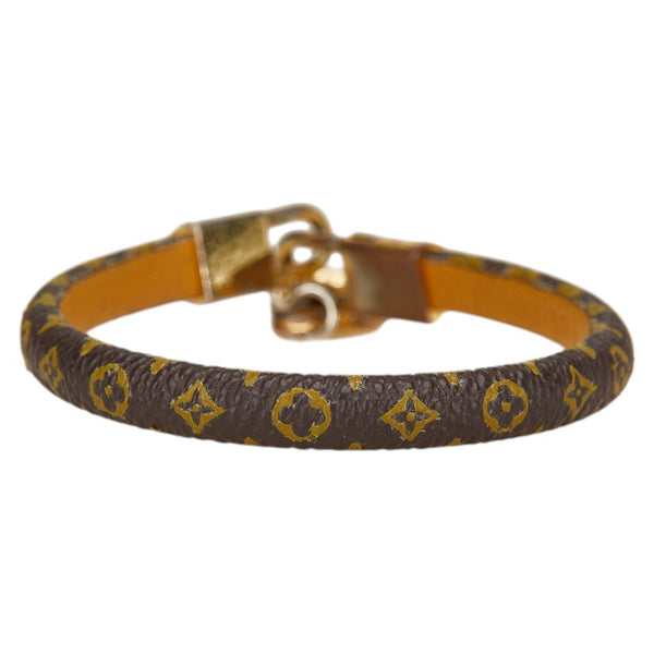 ルイ ヴィトン モノグラム ブラスレ クレイジーインロック ブレスレット M6451F ブラウン ゴールド PVC メッキ レディース LOUIS VUITTON 【中古】