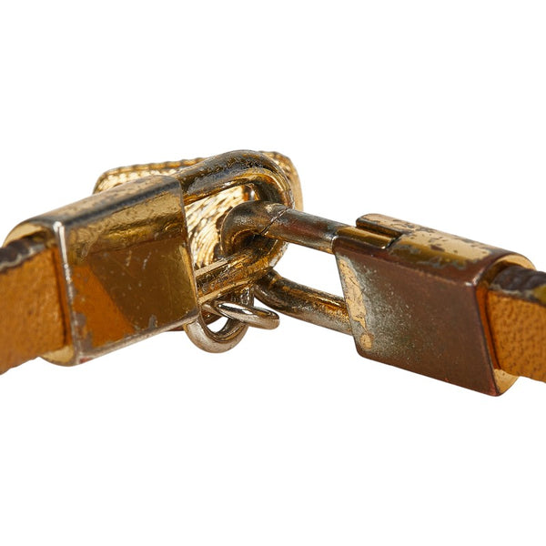 ルイ ヴィトン モノグラム ブラスレ クレイジーインロック ブレスレット M6451F ブラウン ゴールド PVC メッキ レディース LOUIS VUITTON 【中古】