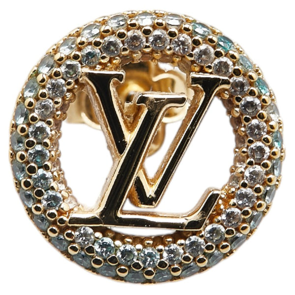 ルイ ヴィトン ルイーズ バイ ナイト 片側 ピアス M00757 ゴールド メッキ ラインストーン レディース LOUIS VUITTON 【中古】