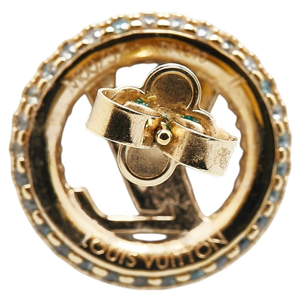 ルイ ヴィトン ルイーズ バイ ナイト 片側 ピアス M00757 ゴールド メッキ ラインストーン レディース LOUIS VUITTON 【中古】