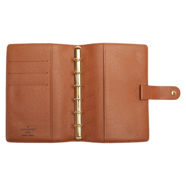 ルイ ヴィトン モノグラム アジェンダPM 手帳カバー 6穴 R20005 ブラウン PVC レザー レディース LOUIS VUITTON 【中古】