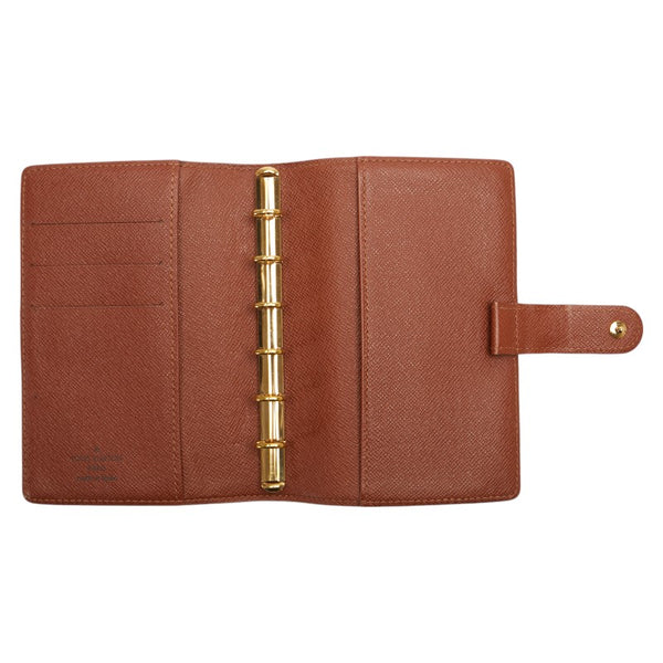 ルイ ヴィトン モノグラム アジェンダPM 手帳カバー 6穴 R20005 ブラウン PVC レディース LOUIS VUITTON 【中古】