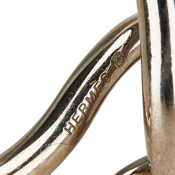 エルメス ジャンボブレス ブレスレット ブラウン シルバー レザー メタル レディース HERMES 【中古】