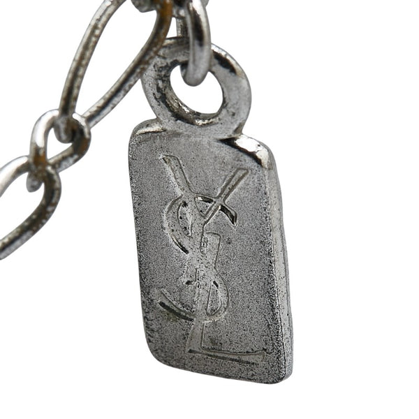 サンローラン ネックレス シルバー メタル ラインストーン レディース SAINT LAURENT 【中古】
