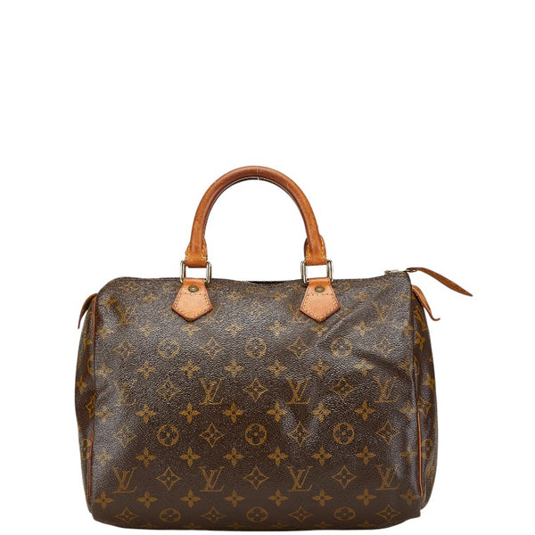 ルイ ヴィトン モノグラム スピーディ30 ハンドバッグ M41526 ブラウン PVC レザー レディース LOUIS VUITTON 【中古】