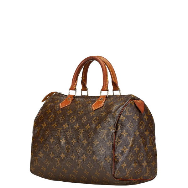 ルイ ヴィトン モノグラム スピーディ30 ハンドバッグ M41526 ブラウン PVC レザー レディース LOUIS VUITTON 【中古】